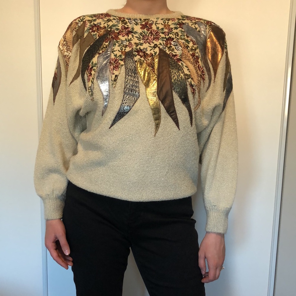 Vintage Dolman Sleeves Carducci Knit Sweater